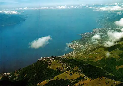 AK / Ansichtskarte  Les_Rochers_de_Naye_2042m_VD Sommet Caux-Montreux-Vevey Lac Leman vue aérienne