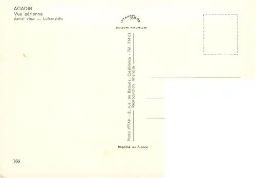 AK / Ansichtskarte  Agadir_Maroc Fliegeraufnahme