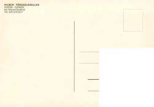 AK / Ansichtskarte  Kuens_Merano_IT Hilber Hof Toerggelekeller Restaurant