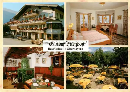 AK / Ansichtskarte  Bayrischzell_Bayrisch_Zell Gasthof zur Post Restaurant Terrasse Fremdenzimmer