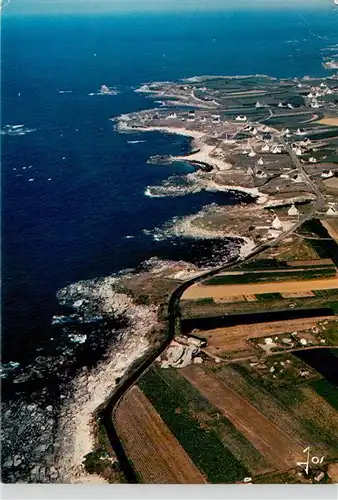 AK / Ansichtskarte  Plouescat_29_Finistere Vue aerienne et la route cotiere