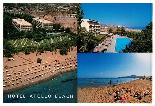 AK / Ansichtskarte 73946214 Faliraki_Rhodos_Greece Hotel Apollo Beach Pool Strand