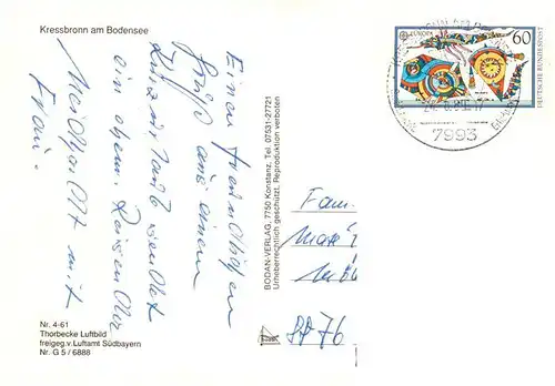 AK / Ansichtskarte  Kressbronn_Bodensee Fliegeraufnahme