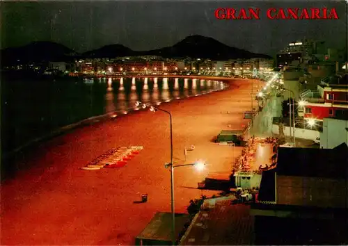 AK / Ansichtskarte 73946290 Las_Palmas_Gran_Canaria Playa de las Canteras Vista nocturna