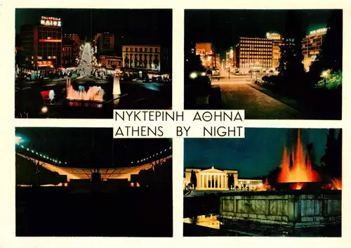 AK / Ansichtskarte 73946305 Athens_Athen_Athenes_Greece by Night
