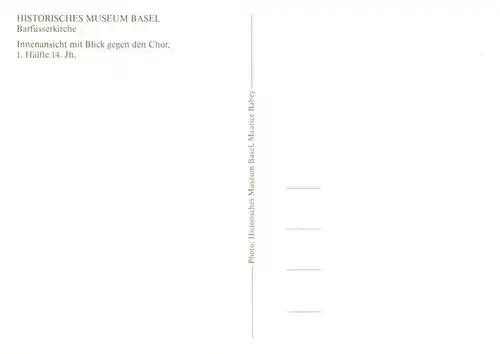 AK / Ansichtskarte  Basel_BS Barfuesserkirche Inneres