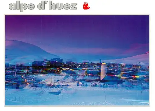 AK / Ansichtskarte  Alpe_d_Huez_38_Isere La station illuminee