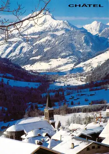 AK / Ansichtskarte  Chatel_74_Haute-Savoie Village Savoyard des Portes du Soleil Mont Chaufle Au loin la Chapelle d'Abondance