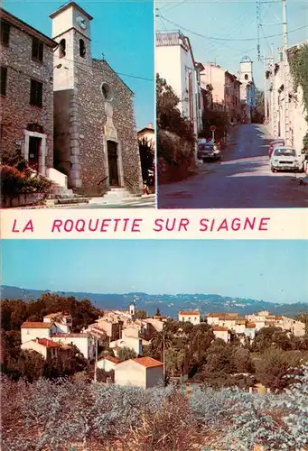 AK / Ansichtskarte  La_Roquette-sur-Siagne La rue principale lEglise et Vue generale