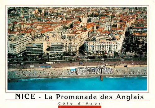 AK / Ansichtskarte  Nice___Nizza_06_Alpes-Maritimes La Promenade des Anglais Le Negresco Vue aerienne