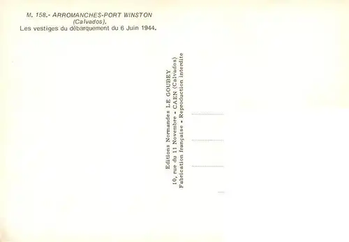 AK / Ansichtskarte  Arromanches-les-Bains_14_Calvados Vue aerienne Port Winston Les vestiges du debarquement du 6 Juin 1955