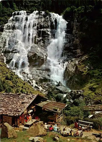 AK / Ansichtskarte  Stubaital_Tirol_AT Graba Wasseerfall und Graba Alm am Weg zur Mutterbergalm und Stubaier Gletscherbahn