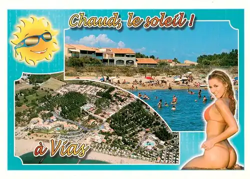 AK / Ansichtskarte  Vias-sur-Mer_34_Herault La Plage Vue aerienne
