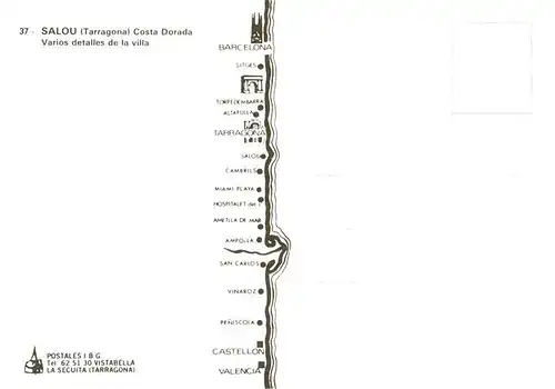 AK / Ansichtskarte  Salou_Tarragona_Costa_Dorada_ES Varios detalles de la villa