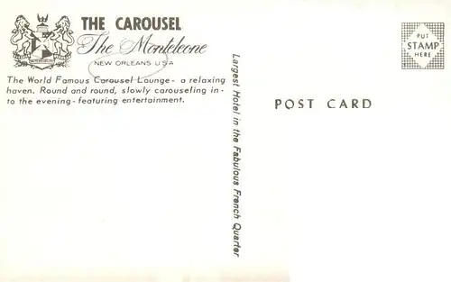 AK / Ansichtskarte  New_Orleans_Louisiana_USA The Monteleone Hotel Carousel Lounge