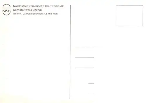 AK / Ansichtskarte  Doettingen_AG Nordostschweizerische Kraftwerke AG Kernkraftwerk Beznau