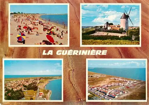 AK / Ansichtskarte  La_Gueriniere_85_Vendee Strand Muehle Fliegeraufnahmen