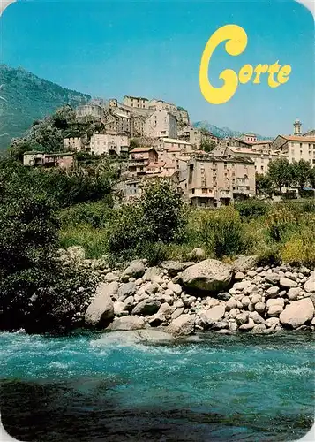 AK / Ansichtskarte  Corte_2B_Corse Entouree de torrents bondlesants la vieille ville sagrippe a labrupt versant du roc portant la citadelle