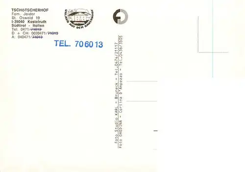 AK / Ansichtskarte  Kastelruth_Suedtirol Tschoetscherhof