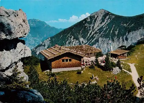 AK / Ansichtskarte  Predigtstuhl_Bad_Reichenhall Rasthaus Schlegelmulde mit Untersberg und Dreisesselberg 