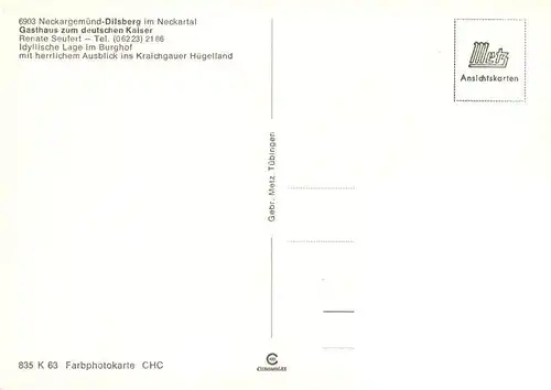 AK / Ansichtskarte 73946615 Dilsberg_Neckar_Neckargemuend Gasthaus zum deutschen Kaiser im Burghof Burgruine