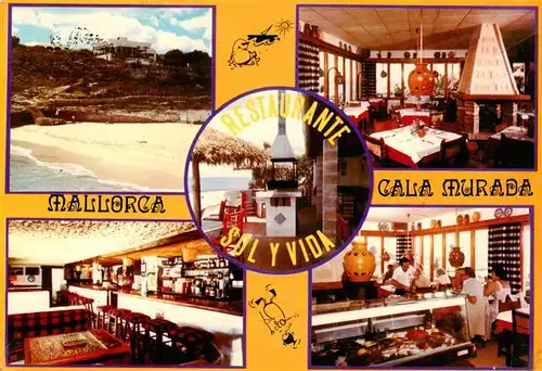 AK / Ansichtskarte 73946625 Cala_Murada Restaurante Sol y Vida Strand