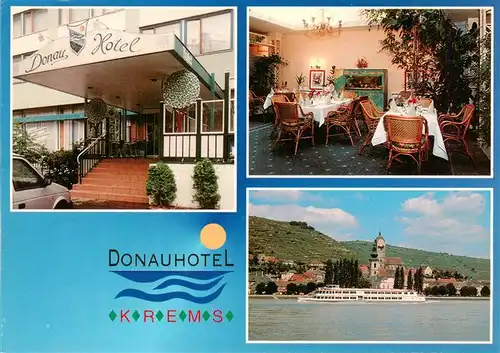 AK / Ansichtskarte 73946666 Krems_Donau_Niederoesterreich_AT Donauhotel Krems an der Donau Dampfer