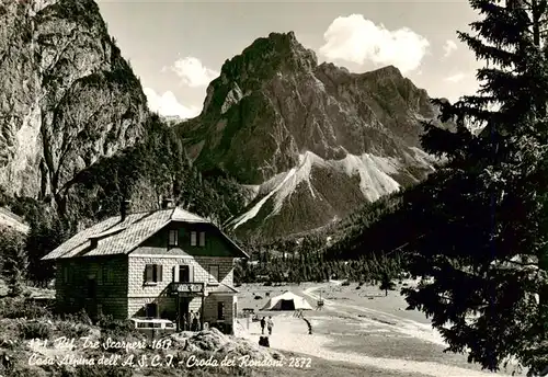 AK / Ansichtskarte  Croda_dei_Rondoni_Schwalbenkofel_2873m_Kaernten_AT Rifugio Tre Scarperi Casa Alpina dell ASCI Berghaus Alpen