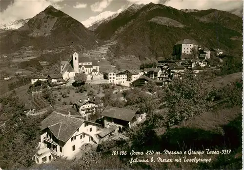 AK / Ansichtskarte  Scena_Schenna_Schoenna_Merano_IT e Gruppo Tessa Panorama Texelgruppe