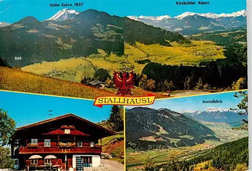 AK / Ansichtskarte  Soell_Tirol_AT Alpengasthof Stallhaeusl Peisselberg Landschaftspanorama Inntal Hohe Sale Kitzbueheler Alpen