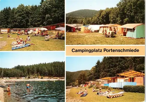 AK / Ansichtskarte  Wilhelmsdorf_Poessneck Campingplatz Portenschmiede Badestrand