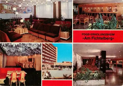 AK / Ansichtskarte  Oberwiesenthal_Erzgebirge FDGB Erholungsheim Am Fichtelberg Buecherei Leseraum Hallenbar Steigerzimmer Foyer