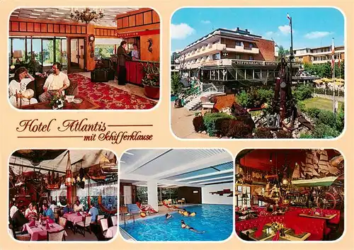 AK / Ansichtskarte 73946809 Timmendorfer_Strand_Timmendorferstrand_Timmendorf Hotel Atlantis mit Schifferklause Restaurant Hallenbad Cafe