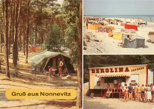 AK / Ansichtskarte 73946810 Nonnevitz_Dranske Campingplatz Strand Kiosk