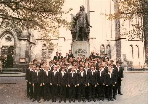 AK / Ansichtskarte  Leipzig Windsbacher Knabenchor vor dem Bach Denkmal