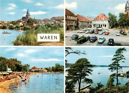 AK / Ansichtskarte 73946820 Waren_Mueritz Tiefwarensee Markt Badeanstalt Mueritzpartie