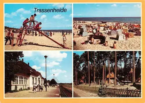 AK / Ansichtskarte  Trassenheide_Usedom Strand Pionierlager Bahnhof Finnhuetten