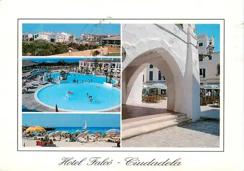 AK / Ansichtskarte 73946860 Ciudadela_Menorca_ES Hotel Falco Swimming Pool Strand