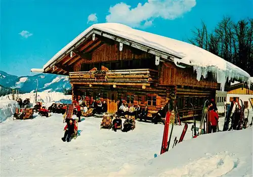 AK / Ansichtskarte  Ruhpolding Raffner Alm Berghuette Wintersportplatz Alpen