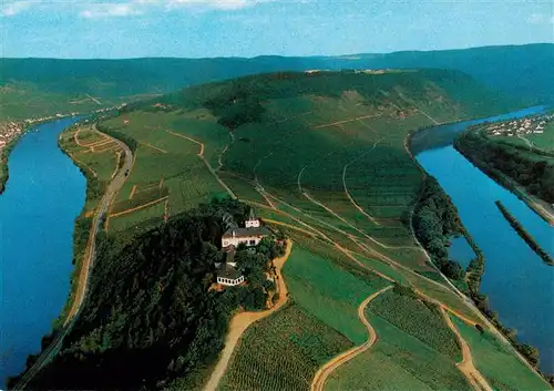 AK / Ansichtskarte  Alf_Bullay_Mosel Moselschleife Blick auf Jugendburg Marienburg Bergcafé