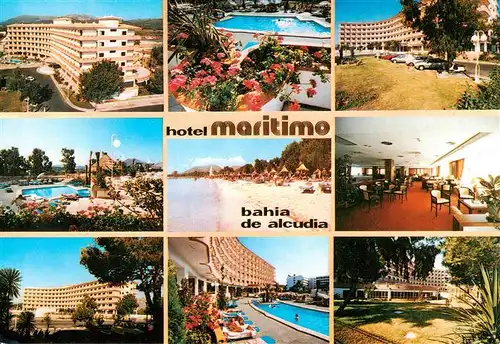 AK / Ansichtskarte  Bahia_de_Alcudia_Mallorca_ES Hotel Maritimo Swimming Pool Restaurant