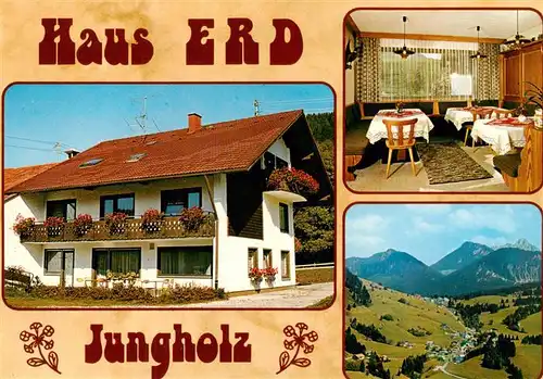 AK / Ansichtskarte 73946900 Jungholz_Tirol_AT Gaestehaus Pension Haus Erd Landschaftspanorama Alpen