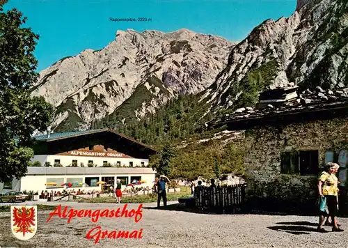 AK / Ansichtskarte 73946902 Gramaialm_1263m_Falzthurntal_Tirol_AT Alpengasthof gegen Rappenspitze Karwendelgebirge