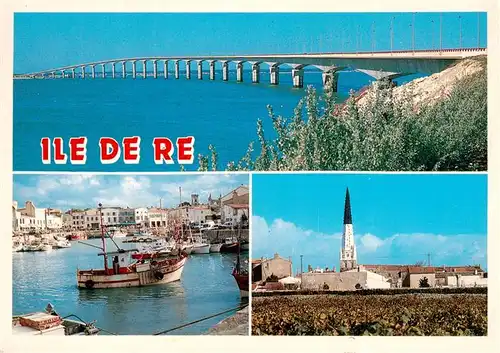 AK / Ansichtskarte  Saint-Martin-de-Re Pont Port Clocher