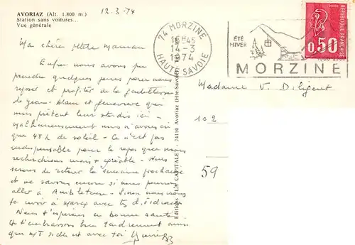 AK / Ansichtskarte  Avoriaz Station d'hiver vue panoramique Alpes Francaises