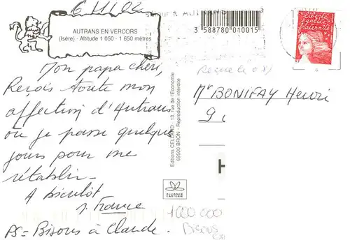 AK / Ansichtskarte  Autrans_38_Isere Cros bisus des chiens Vue panoramique en hiver