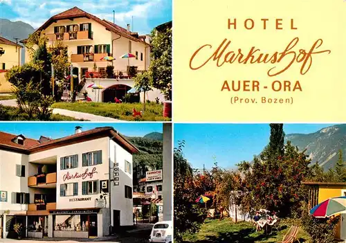 AK / Ansichtskarte  Ora_Auer_Suedtirol_IT Hotel Markushof Garten