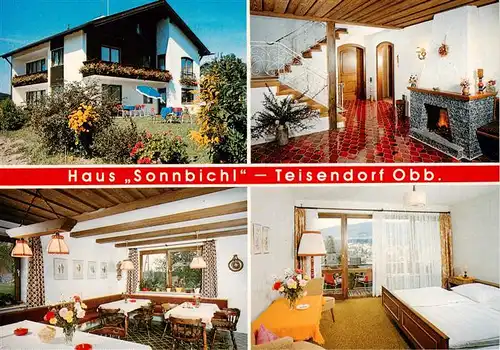 AK / Ansichtskarte 73947011 Teisendorf_Oberbayern Gaestehaus Pension Haus Sonnbichl Gastraum Fremdenzimmer