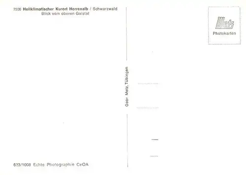 AK / Ansichtskarte  Bad_Herrenalb Panorama Blick vom oberen Gaistal Schwarzwald