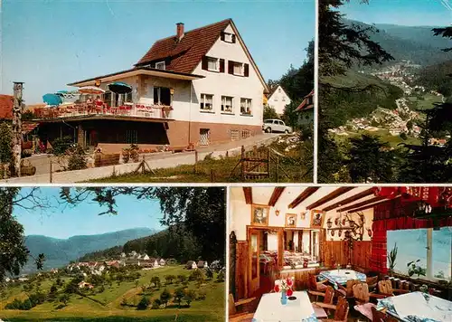 AK / Ansichtskarte 73947074 Gaistal_Bad_Herrenalb Pension Restaurant Waldcafé Panorama Schwarzwald